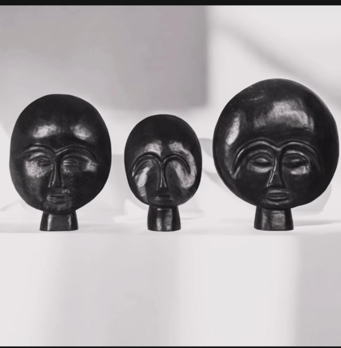 Black marble faces